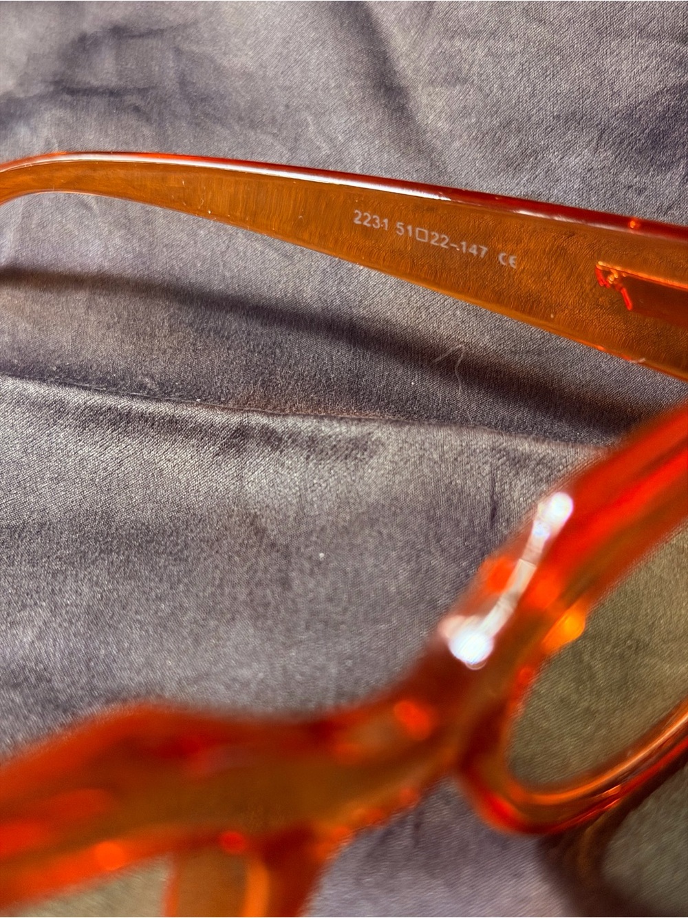 Transparent Orange oval Cat-Eye Sunglasses - Picture 3 of 4